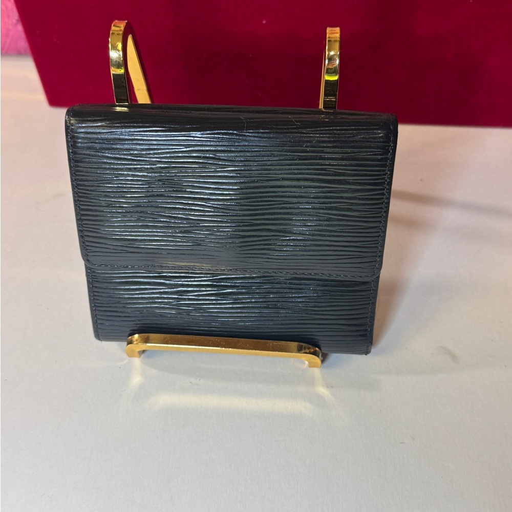 Louis Vuitton Epi Bifold wallet compact 4x4 black and purple